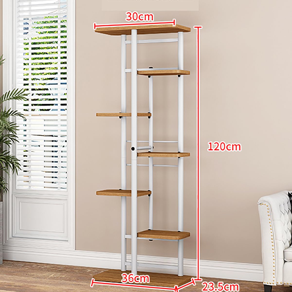 Garvee soporte para plantas de 7 niveles de metal, soporte para macetas para interior y exterior, 120x36x23.5cm, estantería para flores multicapa