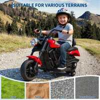 Garvee Motocicleta Eléctrica 6V, Arranque Suave, Suspensión, Luces, 2 Ruedas Apoyo, 1-3 años, Interior y Exterior, Rojo