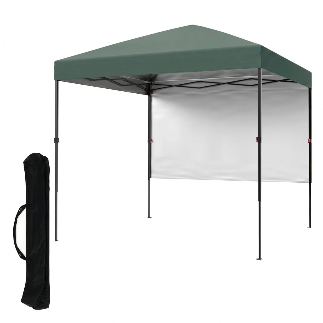 Garvee Carpa Pabellón de Jardín Plegable Pop-Up 2,2x2,2 m con Paredes Laterales Tela Oxford 150D Altura Ajustable 2,4 m Verde