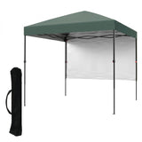 Garvee Carpa Pabellón de Jardín Plegable Pop-Up 2,2x2,2 m con Paredes Laterales Tela Oxford 150D Altura Ajustable 2,4 m Verde - Verde