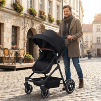 Garvee Cochecito Bebé 3en1 Aluminium Negro EU S600+R129 Carro Auto-Babyschale