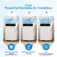Garvee Aire Acondicionado Portátil 10000 BTU - Climatizador Móvil 3 en 1 Silencioso 52 dB para Casa y Oficina, Cobertura 37-46 m², Incluye Kit de Ventana