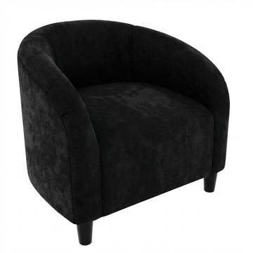 Garvee Silla Acento Terciopelo Barrel Club U-Shaped Backrest Brazos Curvos Para Sala Y Dormitorio Terciopelo Color Sólido