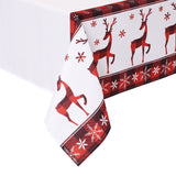 Garvee Mantel Redondo de Navidad Impermeable Antimanchas Poliéster 155GSM Efecto Bambú 152 cm para Comedor y Fiestas Rojo - Crema con Cuadros