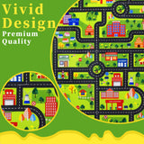 Garvee Alfombra Educativa Infantil Antideslizante Tapete Decorativo Suave Ciudad y Tráfico 120x160 Negro - Calle negra