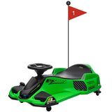 Garvee Drift Go-Kart 24V, Motor Brushless 180W, 8-12 años, Aire Libre, Verde - Verde