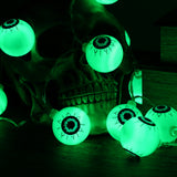 Garvee Halloween Guirnalda Luces Ojos Verdes 5M 30 LED Cadena Luces Impermeable a Pilas con Control Remoto para Fiesta Interior Exterior