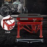 Garvee Elevador Hidráulico para Motocicleta 159 kg, Acero con Recubrimiento en Polvo, Antideslizante y Plegable para Taller y Uso Personal - 