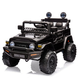Garvee Coche Eléctrico 12V , Control Remoto, Luces LED, Puertas Abatibles, Batería Recargable, 3-6 años, Interior y Exterior, Negro