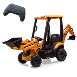 Garvee Excavadora Eléctrica Mini 12V, Control Remoto, Pala Elevable, Plástico Resistente, 3-6 años, Jardín y Patio, Amarillo - Amarillo