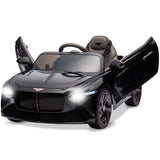 Garvee Coche Eléctrico 12V Bentley Bacalar, Control Parental, Puertas de Tijera, LED, Suspensión, 3 Velocidades, Batería Recargable, 3-6 años, Exterior, Negro - Negro
