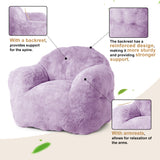 Garvee Sofá de Piso de Espuma de Alta Densidad con Textura Suave para Descanso en Dormitorio 99x81x71cm Morado - Morado