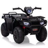 Garvee ATV Eléctrico para Niños de 12V con Motores Dobles de 30W Velocidad de 2 a 5 km/h y Dimensiones de 88x46x50 cm para Edades de 3 a 6 Años, Negro - Negro