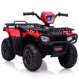 Garvee ATV Eléctrico para Niños de 12V con Motores Dobles de 30W Velocidad de 2 a 5 km/h y Dimensiones de 88x46x50 cm para Edades de 3 a 6 Años, Rojo - Rojo