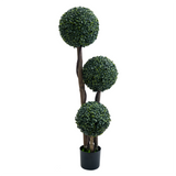 Garvee Árbol Artificial Topiario Bola 89cm Plástico Durable Decoración Interior Exterior Verde