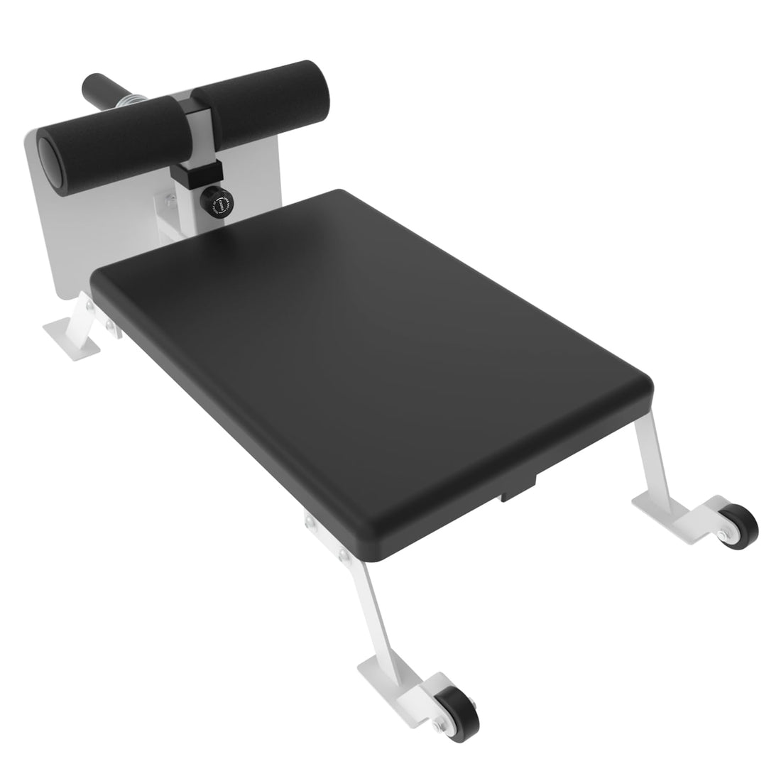 Garvee Banco Nordic Curl Ajustable con Ruedas para Glúteos y Isquiotibiales, Acero Resistente, Almohadilla de PU, Capacidad 204 kg, Gimnasio en Casa