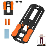 Garvee Tabla de Pilates plegable con bandas de resistencia, cojín para rodillas, entrenamiento abdominal multifuncional, material PP reforzado, diseño compacto para casa