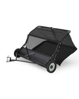 Garvee Barredora Remolcada de Cesped en Acero Resistente con Bolsa de Recoleccion Gran Capacidad de 594 Litros, 106 cm Negro