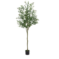 Garvee Árbol Artificial de Olivo 150cm Hojas Frutas Realistas Ajustable Poliéster Base Estable Interior Exterior Decoración Verde