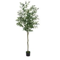 Garvee Árbol Artificial de Olivo 180cm Poliéster Base Estable Hogar Oficina Verde