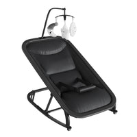 Garvee Mecedora para Bebés de Aluminio y Tela 300D Catiónica, Material Resistente, Apta para Diversas Escenas, Ideal para Uso en Europa, Negro