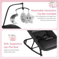 Garvee Mecedora para Bebés de Aluminio y Tela 300D Catiónica, Material Resistente, Apta para Diversas Escenas, Ideal para Uso en Europa, Negro