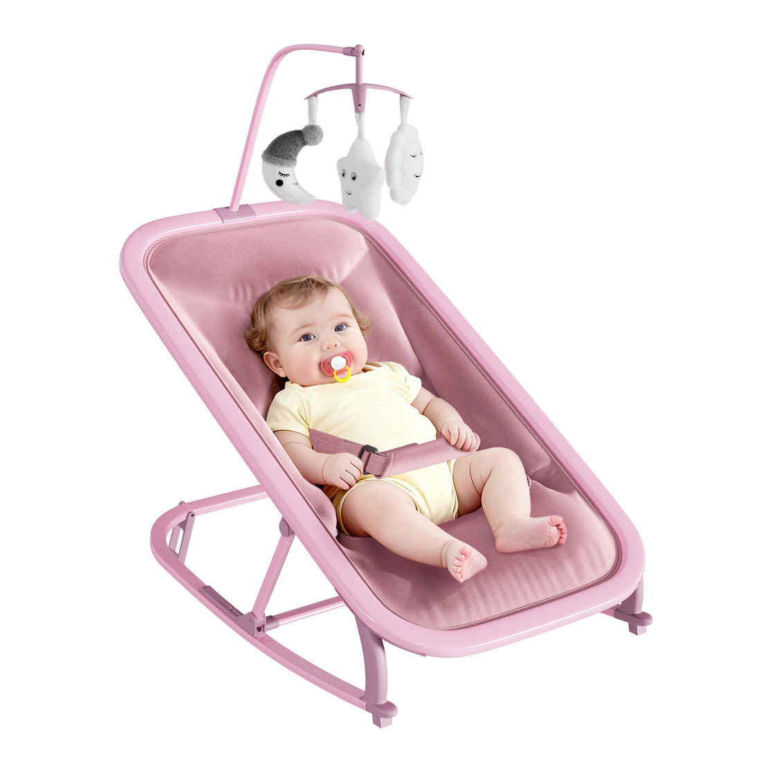 Garvee Mecedora para Bebés de Aluminio y Tela 300D Catiónica, Versátil, Ideal para Uso en Europa, Rosa