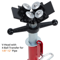 Garvee Soporte para Tubos V-Head Ajustable 71-132 cm Acero Carbono Plegable 1134 kg para Soldadura y Corte Negro