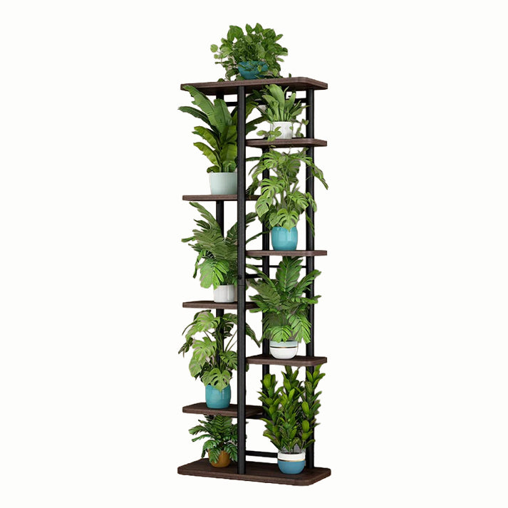 Garvee Estantería Para Plantas 8 Niveles Metal Y Madera Soporte Resistente Antideslizante Jardín Y Balcón Minimalista