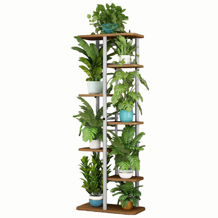 Garvee soporte para plantas de 7 niveles de metal, soporte para macetas para interior y exterior, 120x36x23.5cm, estantería para flores multicapa