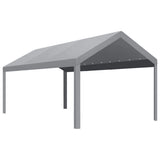 Garvee Cubierta de Repuesto para Cochera de 3 x 6 m en Tejido PE de 200 g/m², Impermeable y Protección UV, Bolas Elásticas Incluidas, Gris - Gris