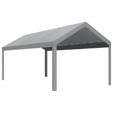 Garvee Cubierta de Repuesto para Cochera de 3 x 6 m en Tejido PE de 200 g/m², Impermeable y Protección UV, Bolas Elásticas Incluidas, Gris