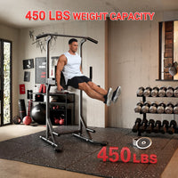 Garvee Torre de Pesas Multifuncional Ajustable de Acero con 205 kg de Capacidad para Gimnasio en Casa Negra