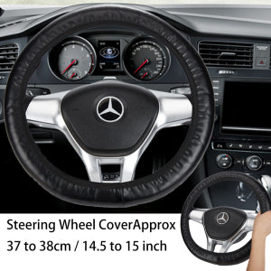 Garvee Set 10 Fundas Volante Coche Cuero Sintético Negro Protector Cinturón Portavasos