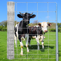 Garvee Valla para Ganado 1.2x50m Acero Galvanizado 14-Gauge Malla Soldada Resistente a Impactos Ganaderos, Agricultores Granjas, Campos, Jardines Plata
