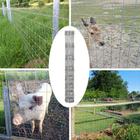 Garvee Valla para Ganado 1.2x50m Acero Galvanizado 14-Gauge Malla Soldada Resistente a Impactos Ganaderos, Agricultores Granjas, Campos, Jardines Plata