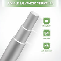 Garvee Valla para Ganado 1.2x50m Acero Galvanizado 14-Gauge Malla Soldada Resistente a Impactos Ganaderos, Agricultores Granjas, Campos, Jardines Plata