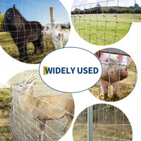 Garvee Valla para Ganado 1.8x100m Alambre Galvanizado Malla Cadena Robusta Resistente Ganaderos, Propietarios Granjas, Hogares, Campos Plata