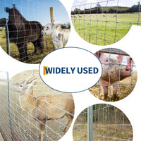 Garvee Valla para Ganado 1.8x50m Alambre Galvanizado Malla Soldada Robusta Resistente Ganaderos, Propietarios Granjas, Hogares, Jardines Plata