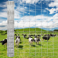 Garvee Valla para Ganado 1.8x100m Alambre Galvanizado Malla Cadena Robusta Resistente Ganaderos, Propietarios Granjas, Hogares, Campos Plata