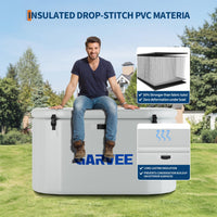 Garvee Tina de Baño de Hielo para Atletas PVC Militar Inmersión Completa Compatible con Enfriadores Ligera y Portátil