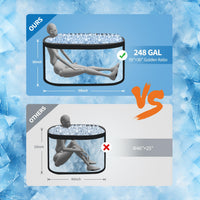 Garvee Tina de Baño de Hielo para Atletas PVC Militar Inmersión Completa Compatible con Enfriadores Ligera y Portátil