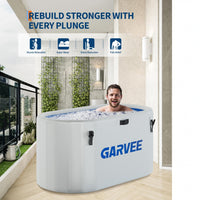 Garvee Tina de Baño de Hielo para Atletas PVC Militar Inmersión Completa Compatible con Enfriadores Ligera y Portátil