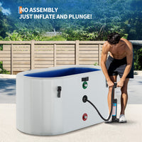 Garvee Tina de Baño de Hielo para Atletas PVC Militar Inmersión Completa Compatible con Enfriadores Ligera y Portátil