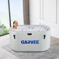 Garvee Tina de Baño de Hielo para Atletas PVC Militar Inmersión Completa Compatible con Enfriadores Ligera y Portátil