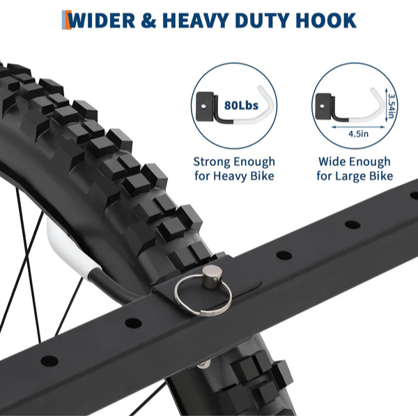 Garvee Soporte para 5 Bicicletas, Estante de Almacenamiento Ajustable con Revestimiento de PVC, Capacidad Máxima 136kg, para Garaje, Interior y Exterior