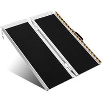 Garvee Rampa Portátil para Silla de Ruedas 91 cm Aluminio Antideslizante Plegable Capacidad 363 kg para Hogar y Vehículos