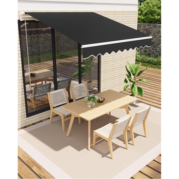 Garvee Toldo Articulado 350x250 cm Protección UV50+ Resistente al Agua con Manivela y Soporte de Pared para Terraza y Balcón Ajustable