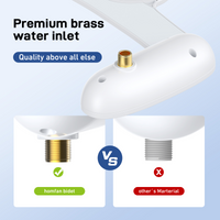 Garvee Bidé para Inodoro de Diseño Ultrafino 6 mm con Doble Mando Cromado y Doble Boquilla Autolimpiable Presión Ajustable para Higiene Íntima y Hemorroides