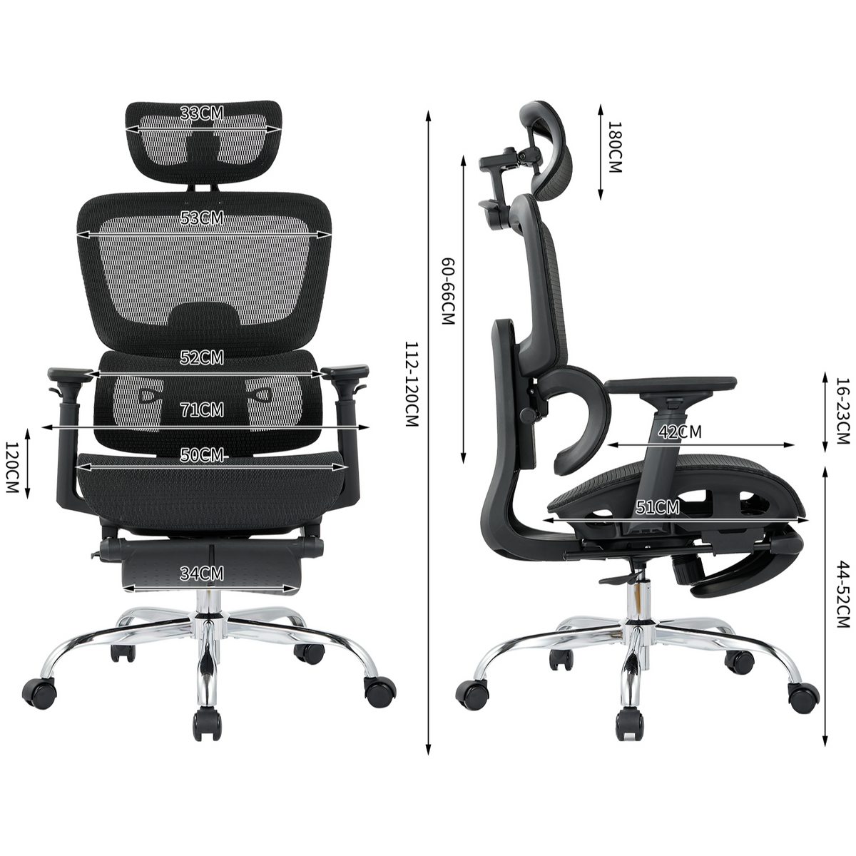 Garvee Silla de Oficina Ergonómica de Malla: Soporte Lumbar Ajustable, Transpirable y Robusta. Ideal para Teletrabajo y Despacho Profesional en Casa